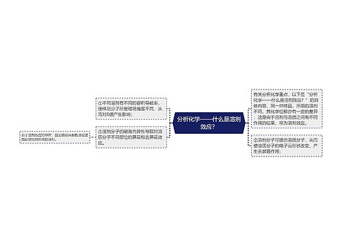 分析化学——什么是溶剂效应？