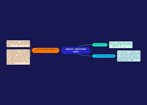 有机化学--有机化学结构的特点