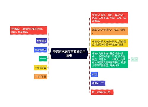 申请再次医疗事故鉴定申请书