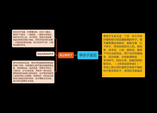 葶苈子鉴定思维导图