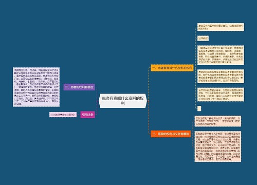 患者有查阅什么资料的权利