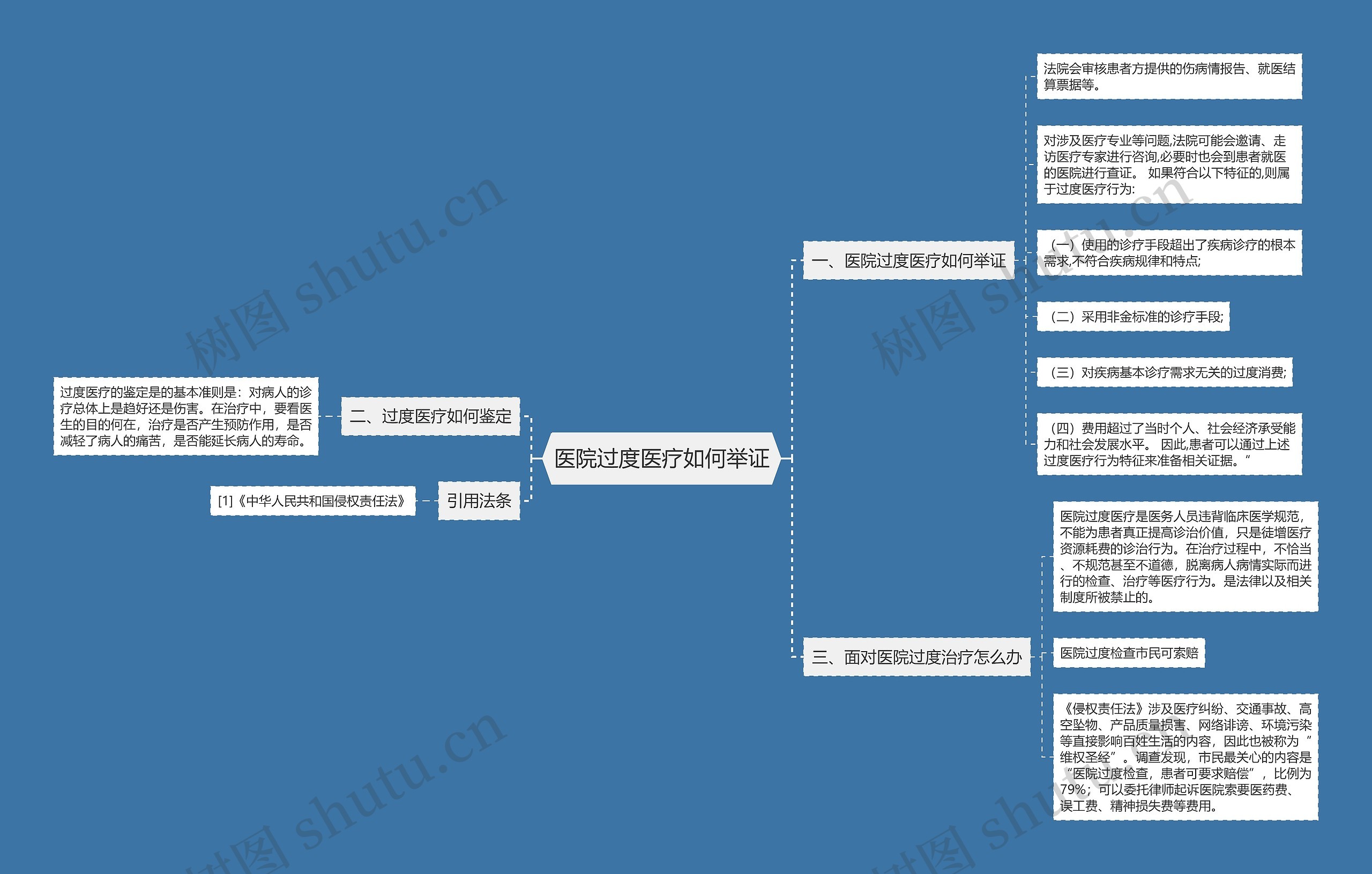 医院过度医疗如何举证思维导图