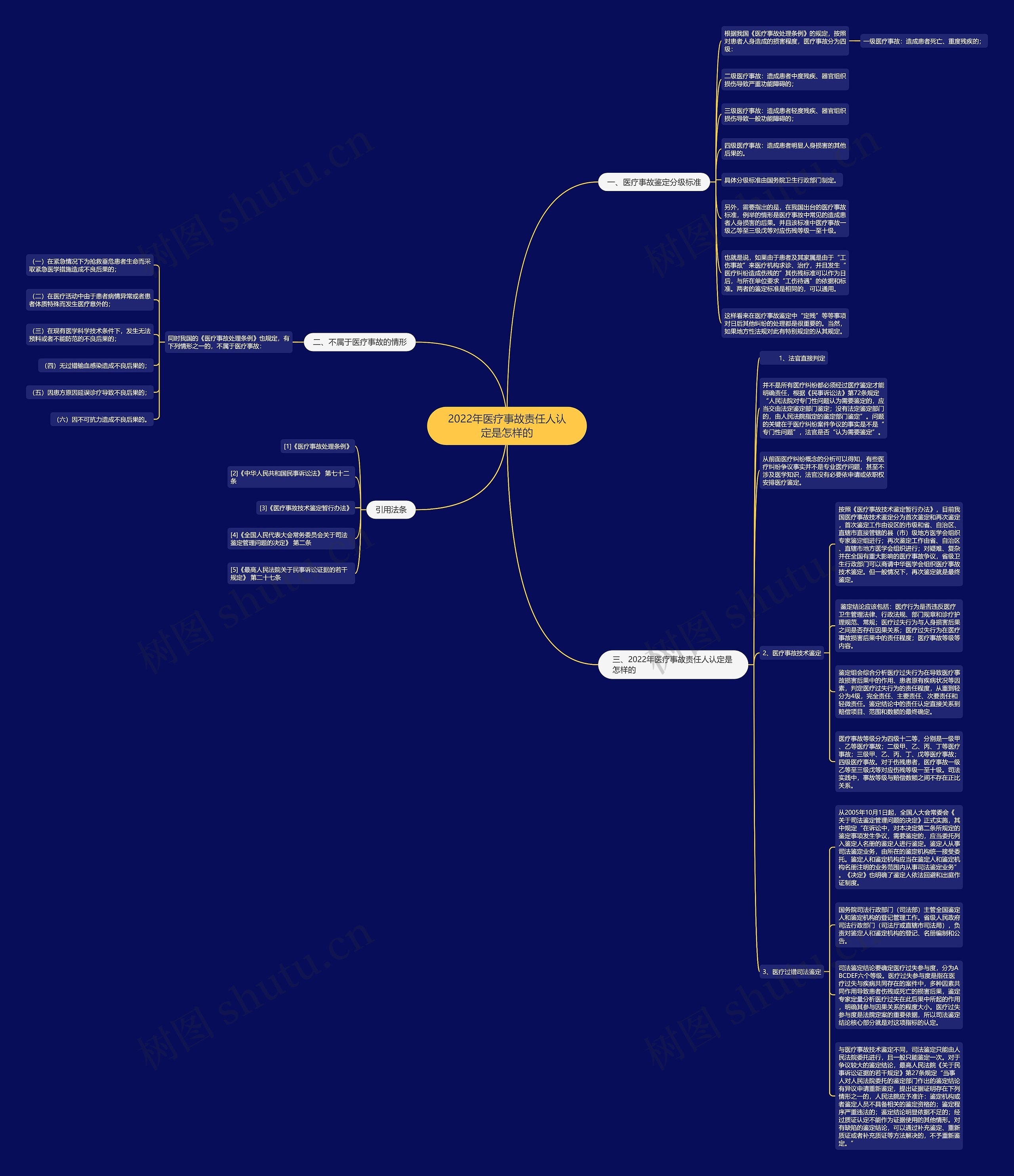 2022年医疗事故责任人认定是怎样的思维导图