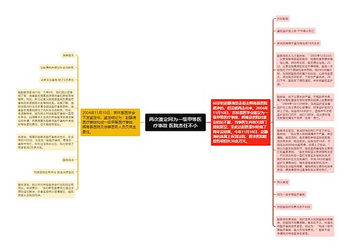 两次鉴定同为一级甲等医疗事故 医院责任不小