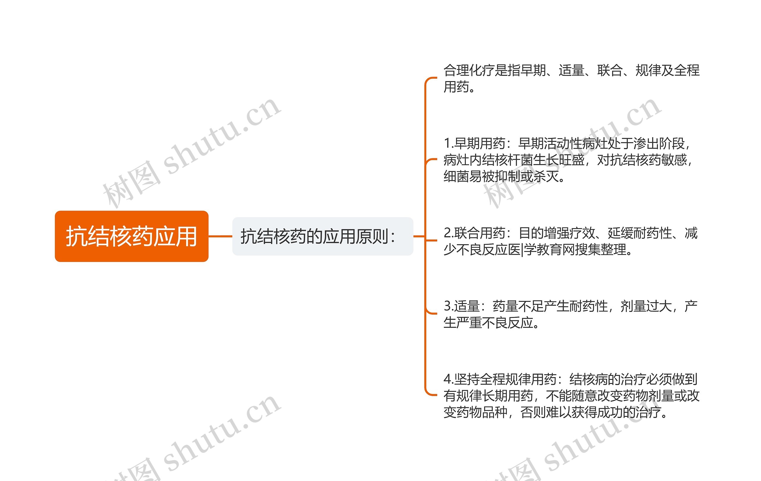 抗结核药应用思维导图