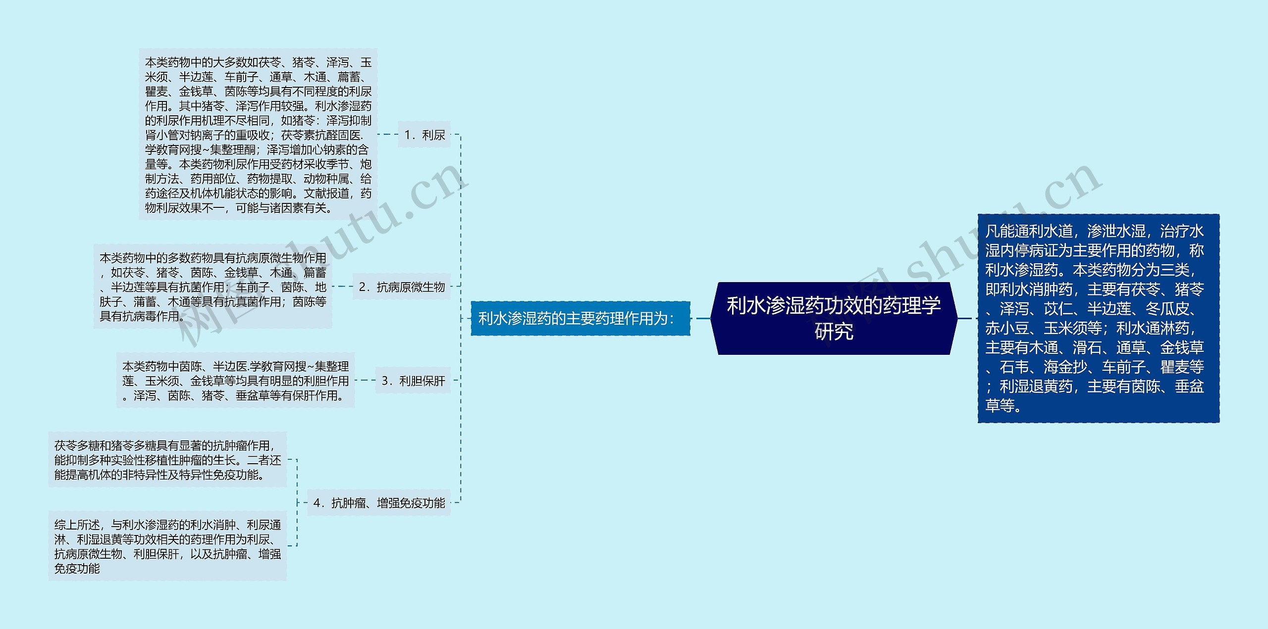 利水渗湿药功效的药理学研究