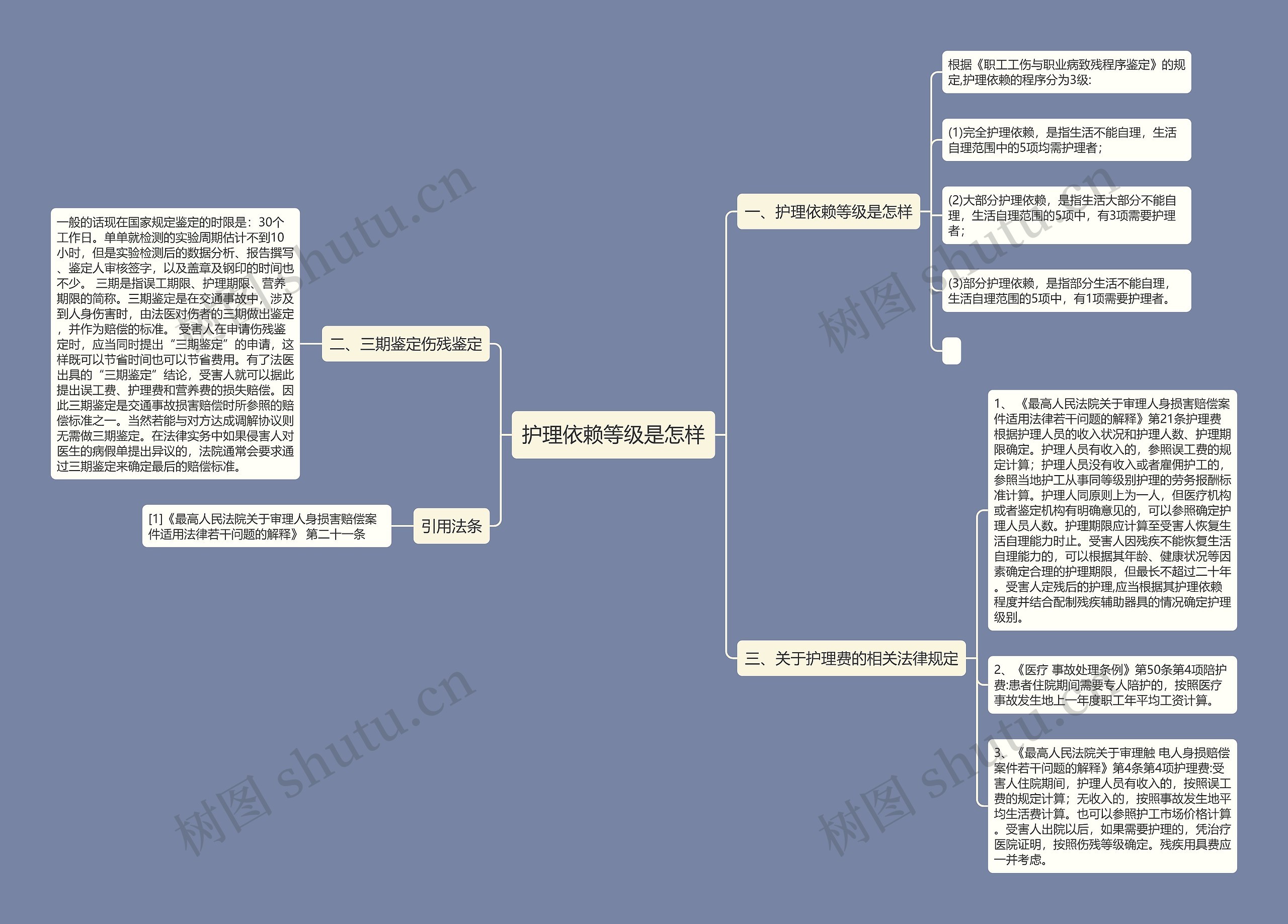 护理依赖等级是怎样思维导图