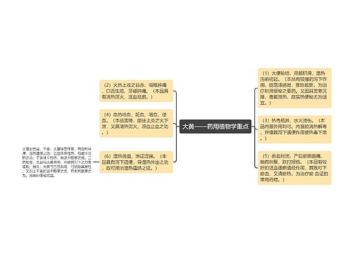 大黄——药用植物学重点