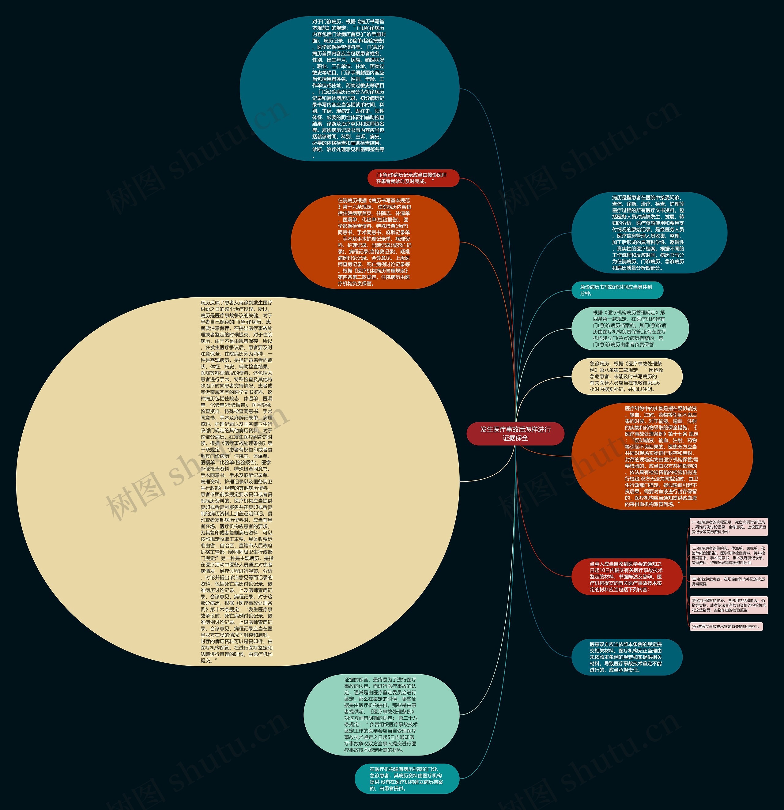 发生医疗事故后怎样进行证据保全思维导图