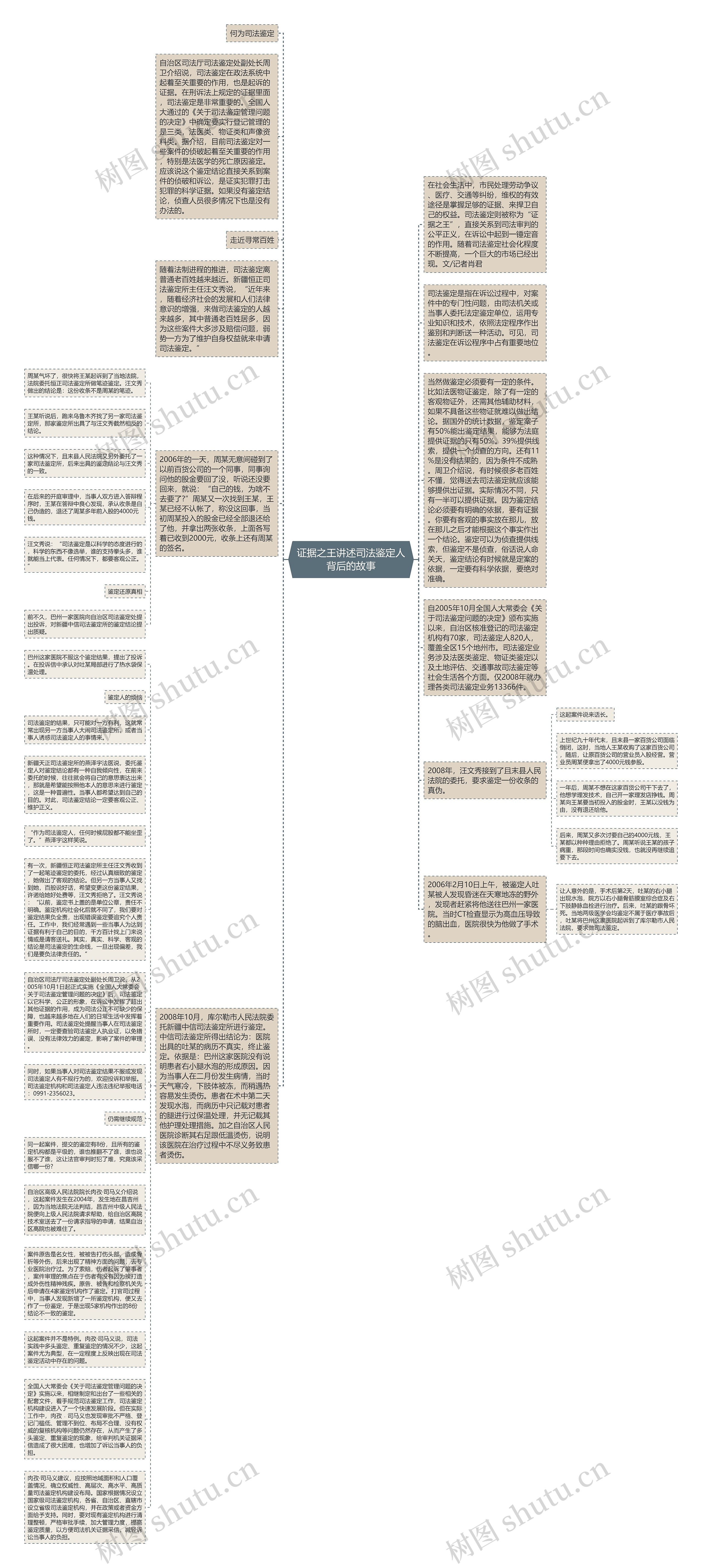 证据之王讲述司法鉴定人背后的故事思维导图