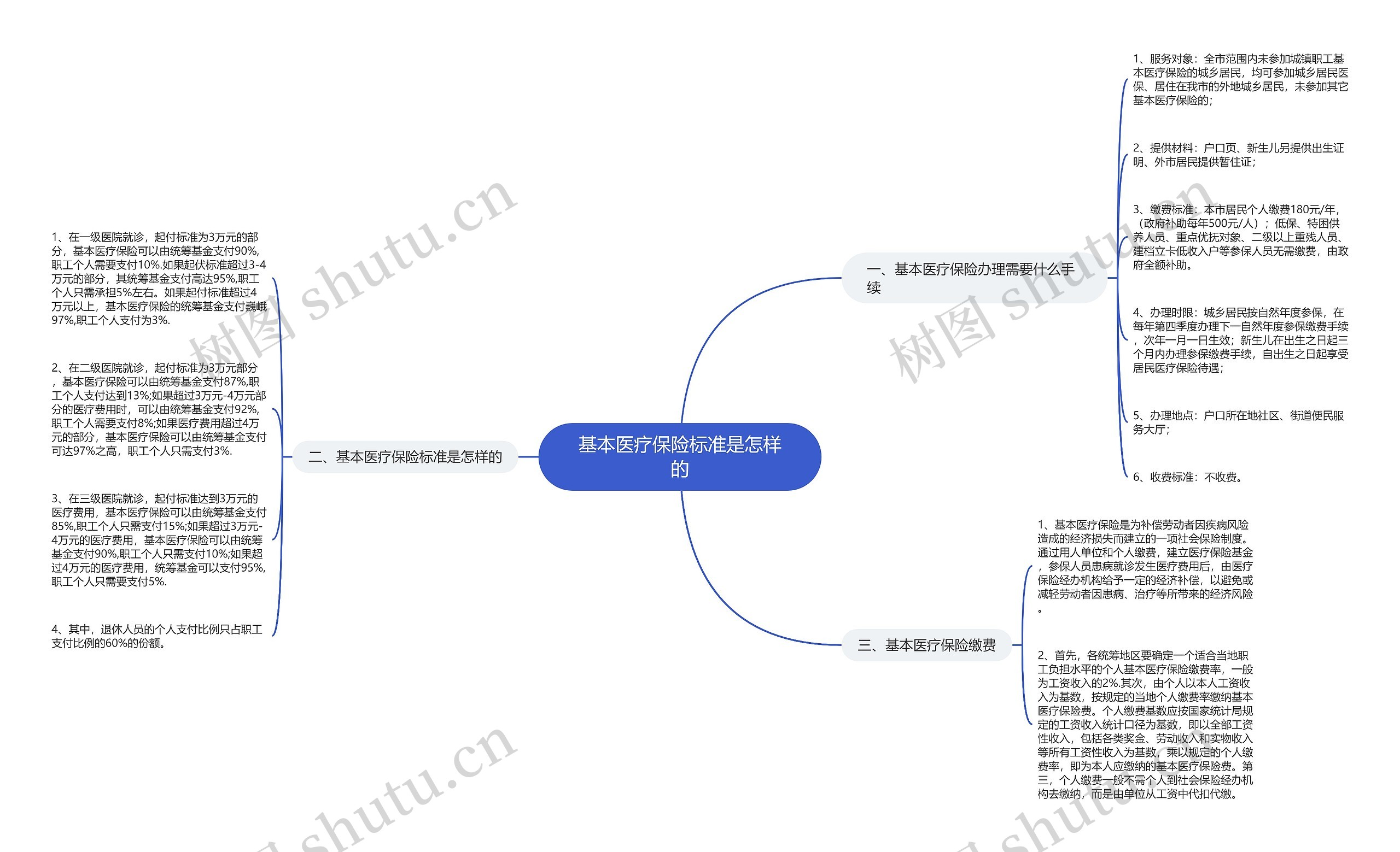 基本医疗保险标准是怎样的思维导图