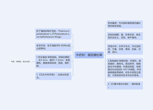 中药材：瓣蕊唐松草