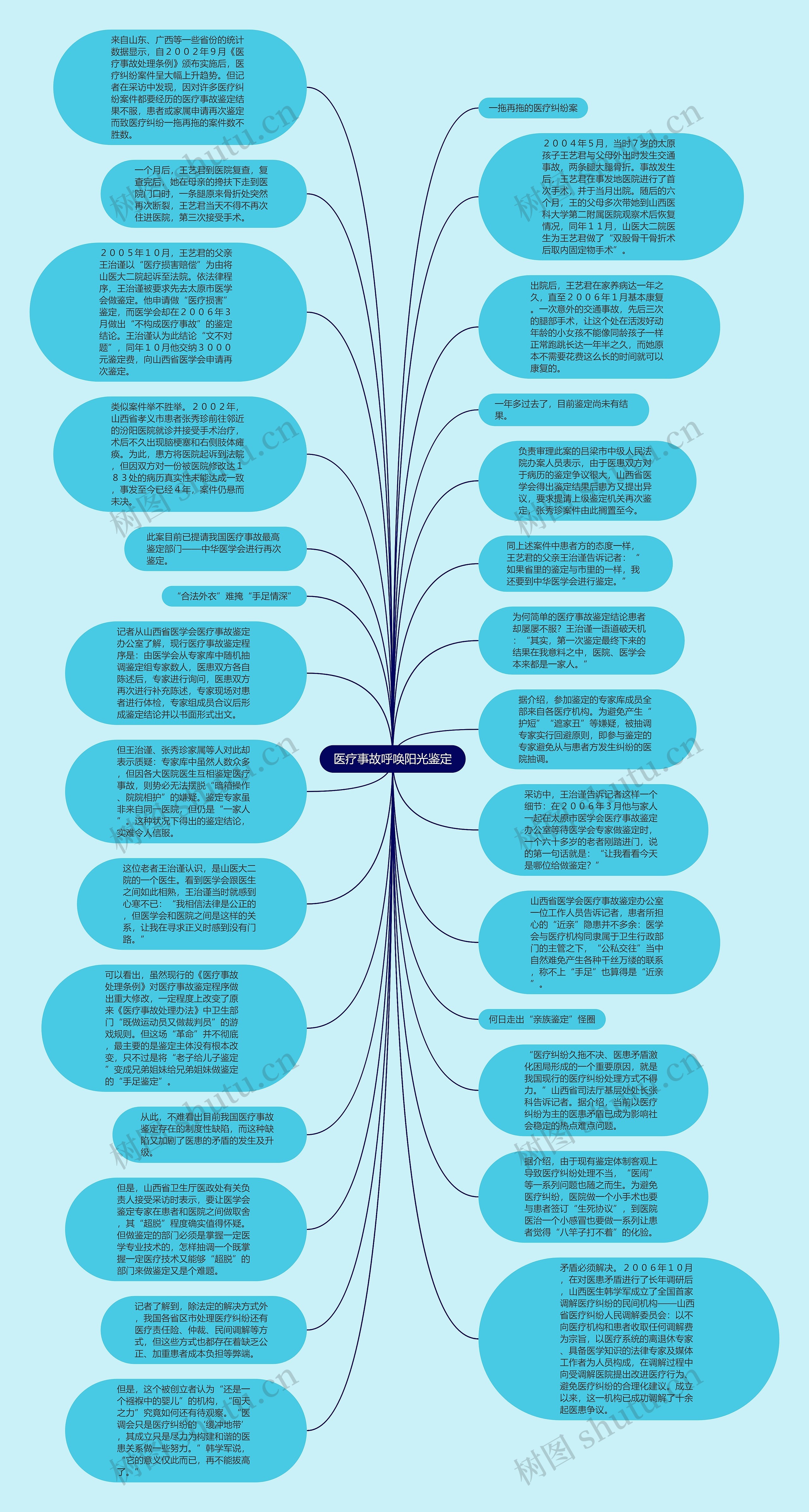 医疗事故呼唤阳光鉴定思维导图