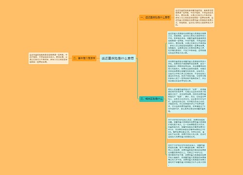 返还重疾险是什么意思