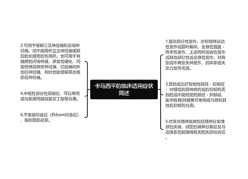 卡马西平的临床适用症状简述