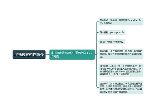 泮托拉唑药物简介