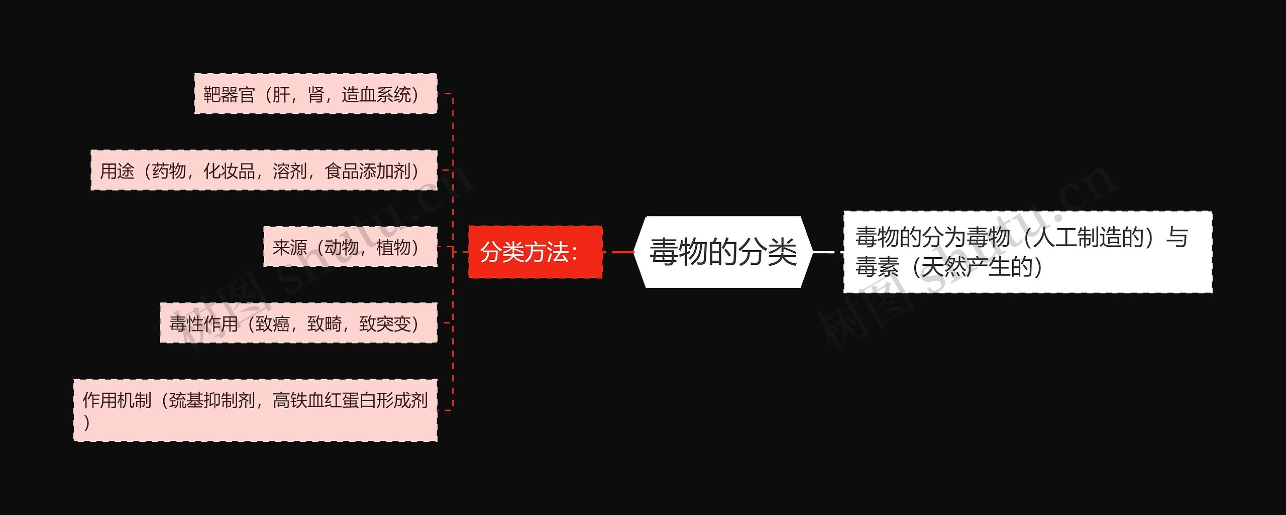 毒物的分类思维导图