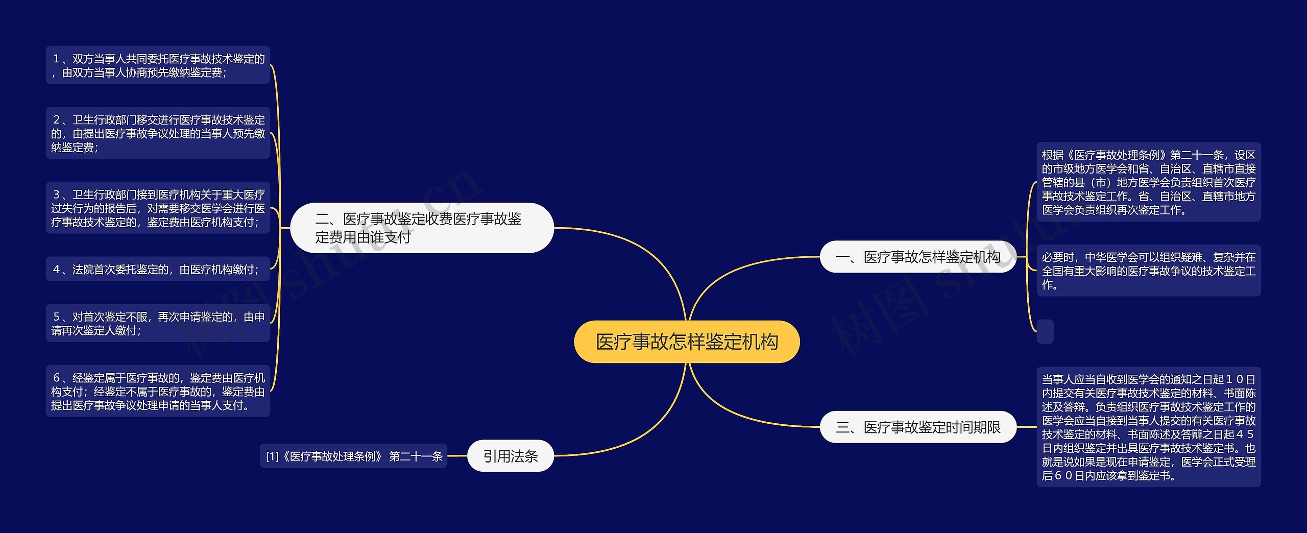 医疗事故怎样鉴定机构思维导图