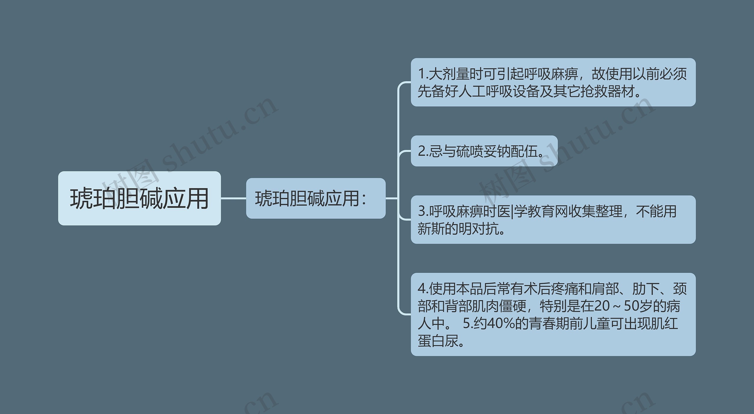 琥珀胆碱应用思维导图