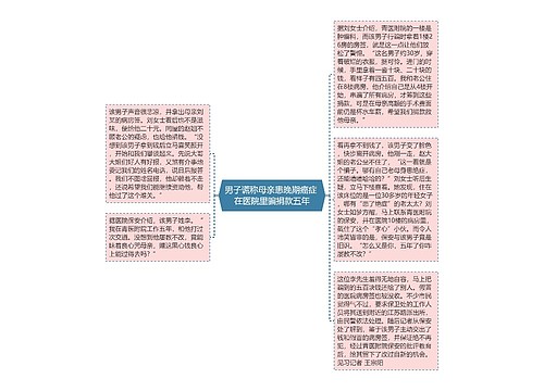 男子谎称母亲患晚期癌症 在医院里骗捐款五年