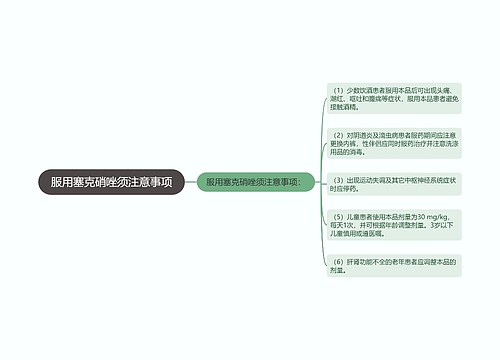 服用塞克硝唑须注意事项