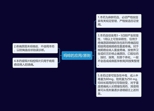 吗啡的应用/原则