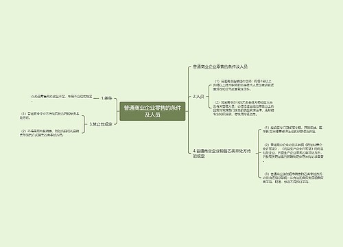 普通商业企业零售的条件及人员