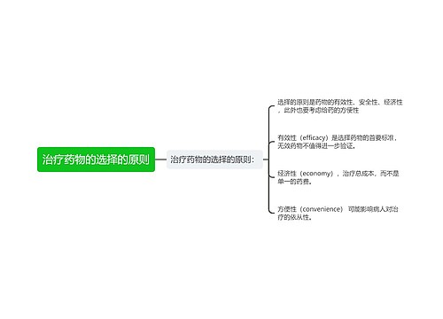 治疗药物的选择的原则