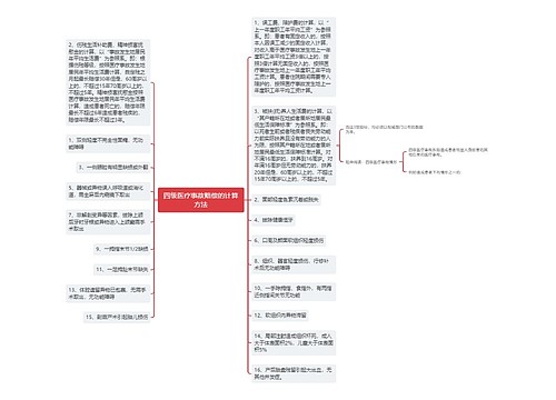 四级医疗事故赔偿的计算方法