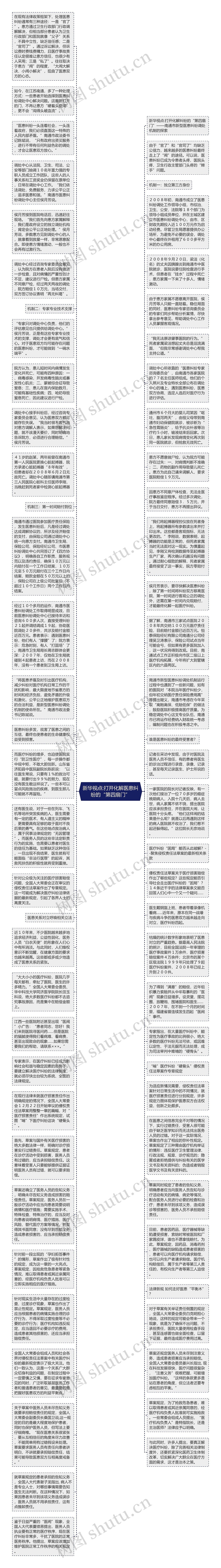 新华视点:打开化解医患纠纷的“第四扇门”思维导图