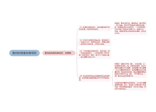 散剂的质量检查项目