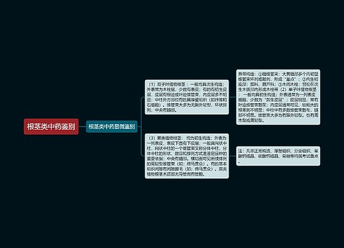 根茎类中药鉴别