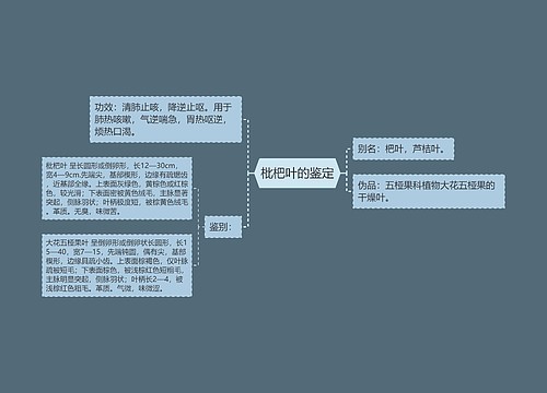 枇杷叶的鉴定