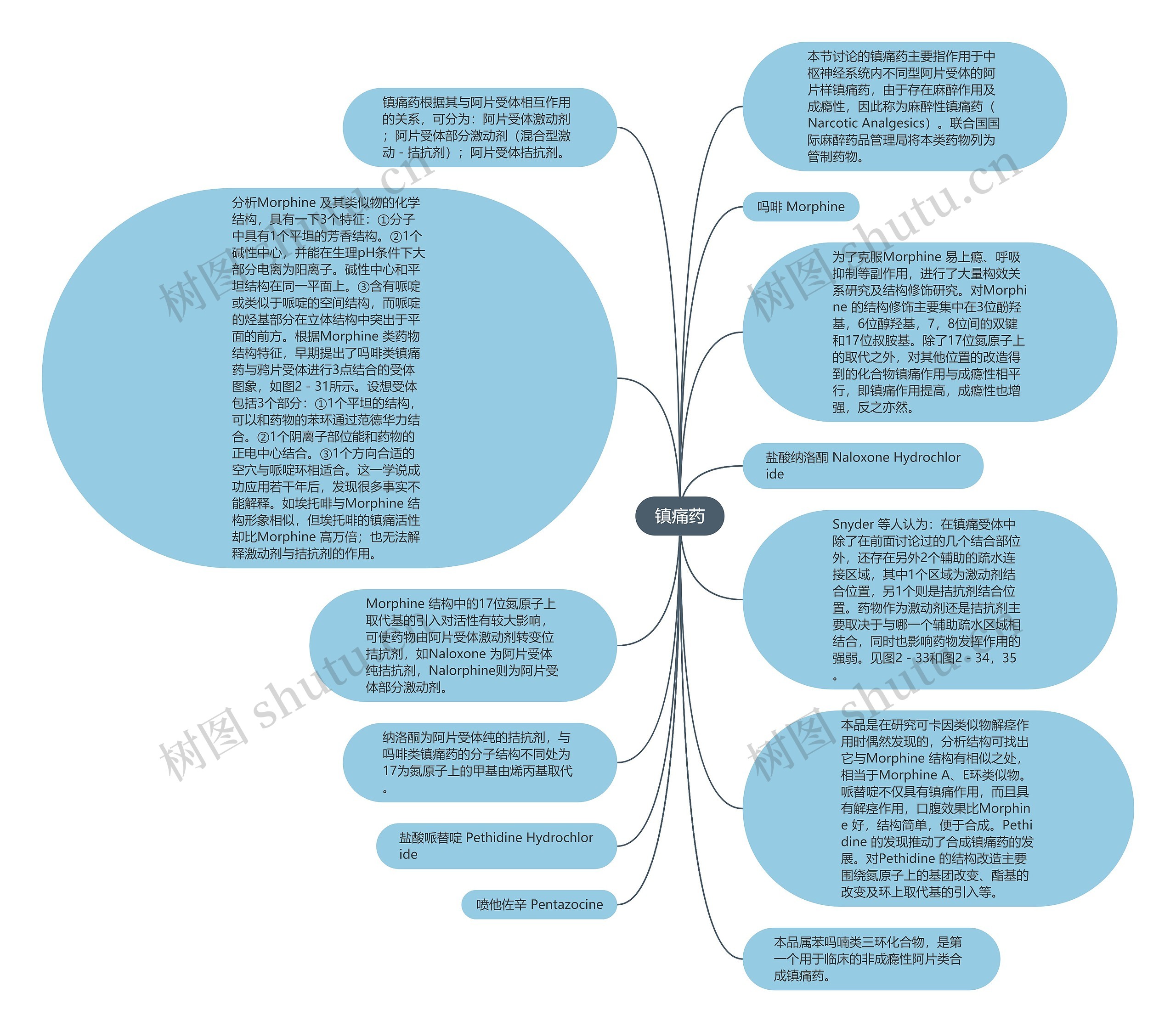 镇痛药思维导图