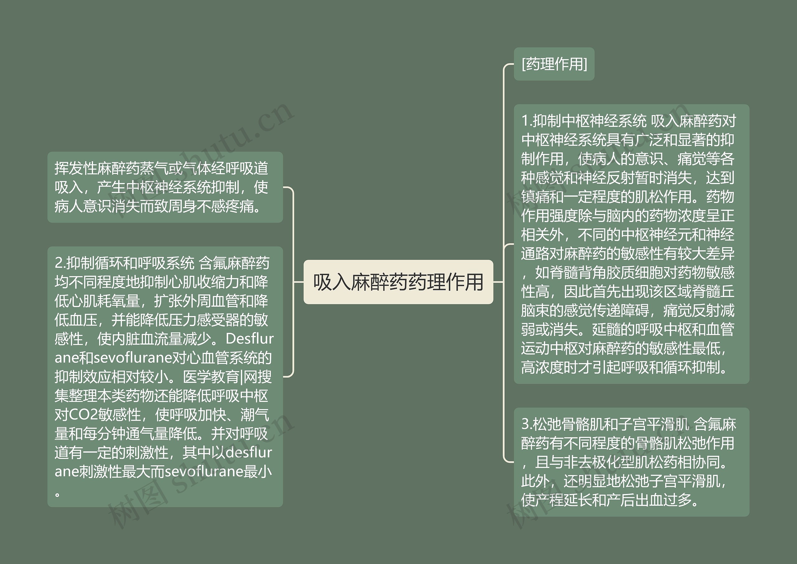 吸入麻醉药药理作用