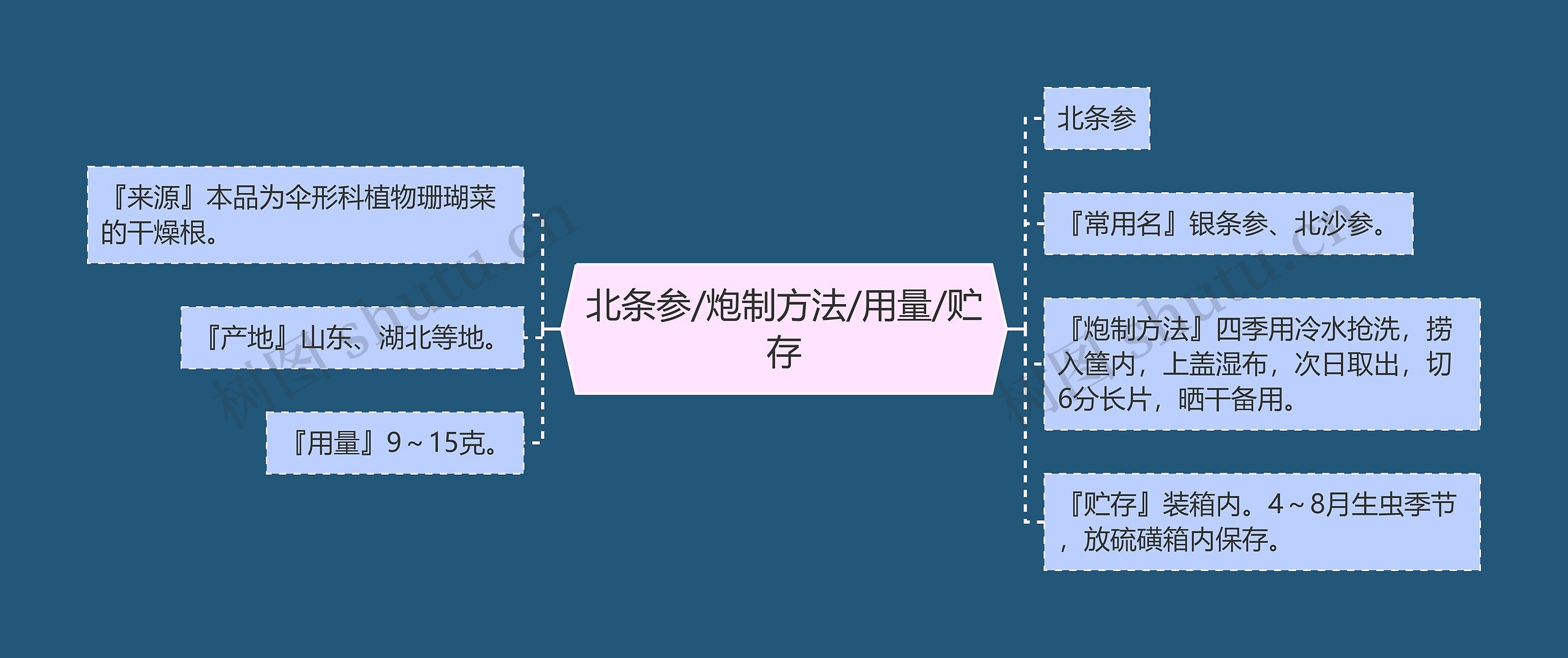 北条参/炮制方法/用量/贮存