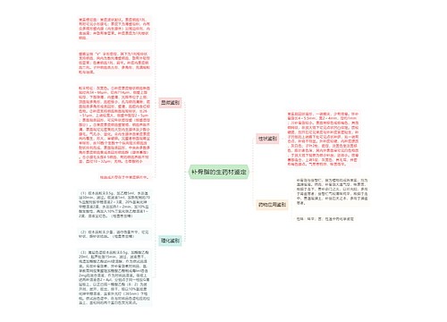 补骨脂的生药材鉴定思维导图