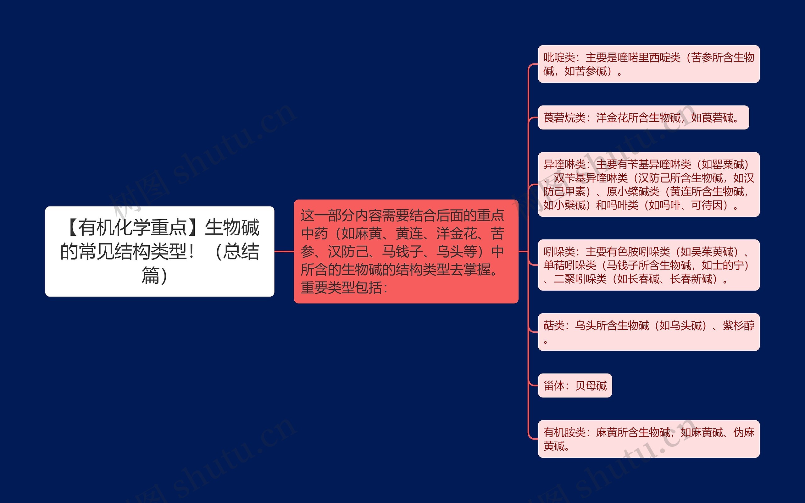 【有机化学重点】生物碱的常见结构类型！（总结篇）