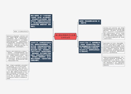 良心医生杨国梁:正义应是社会的主流