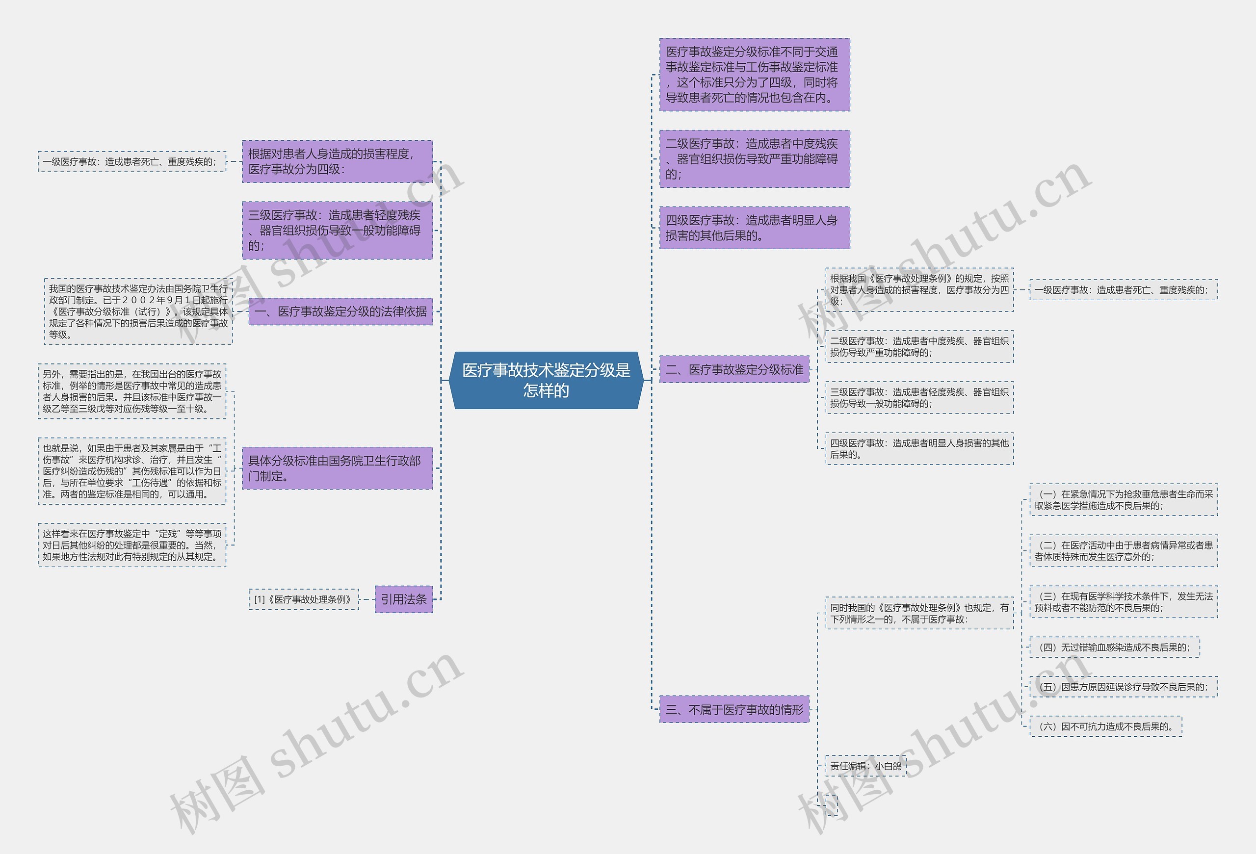 医疗事故技术鉴定分级是怎样的思维导图