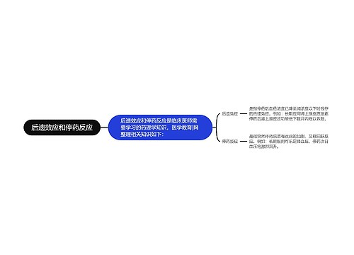 后遗效应和停药反应