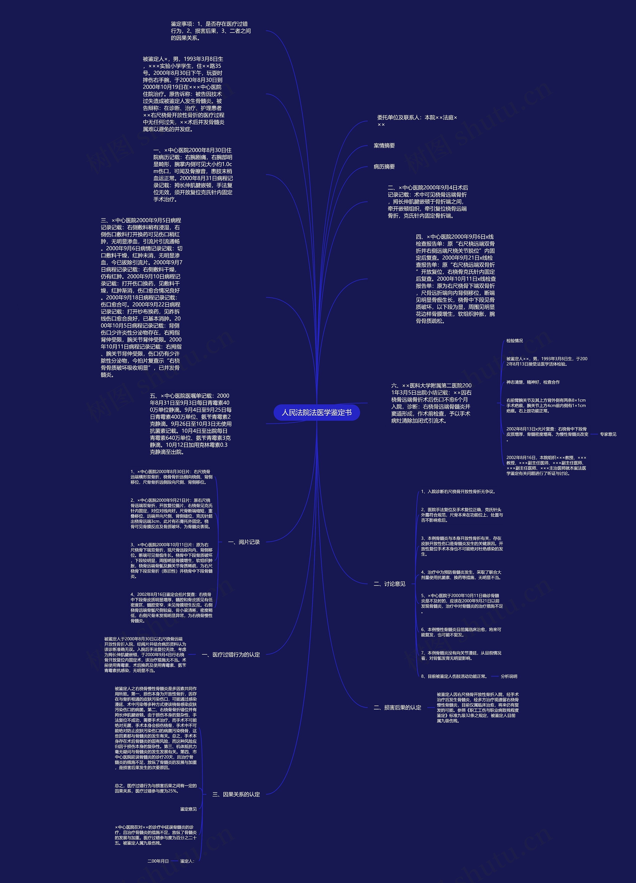 人民法院法医学鉴定书思维导图