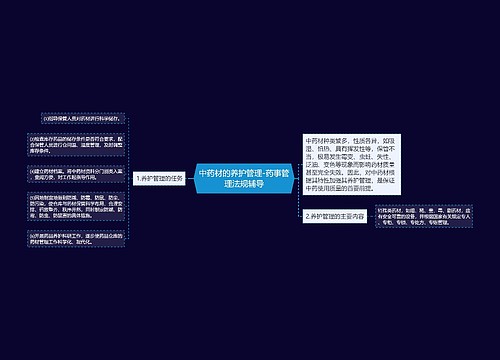 中药材的养护管理-药事管理法规辅导