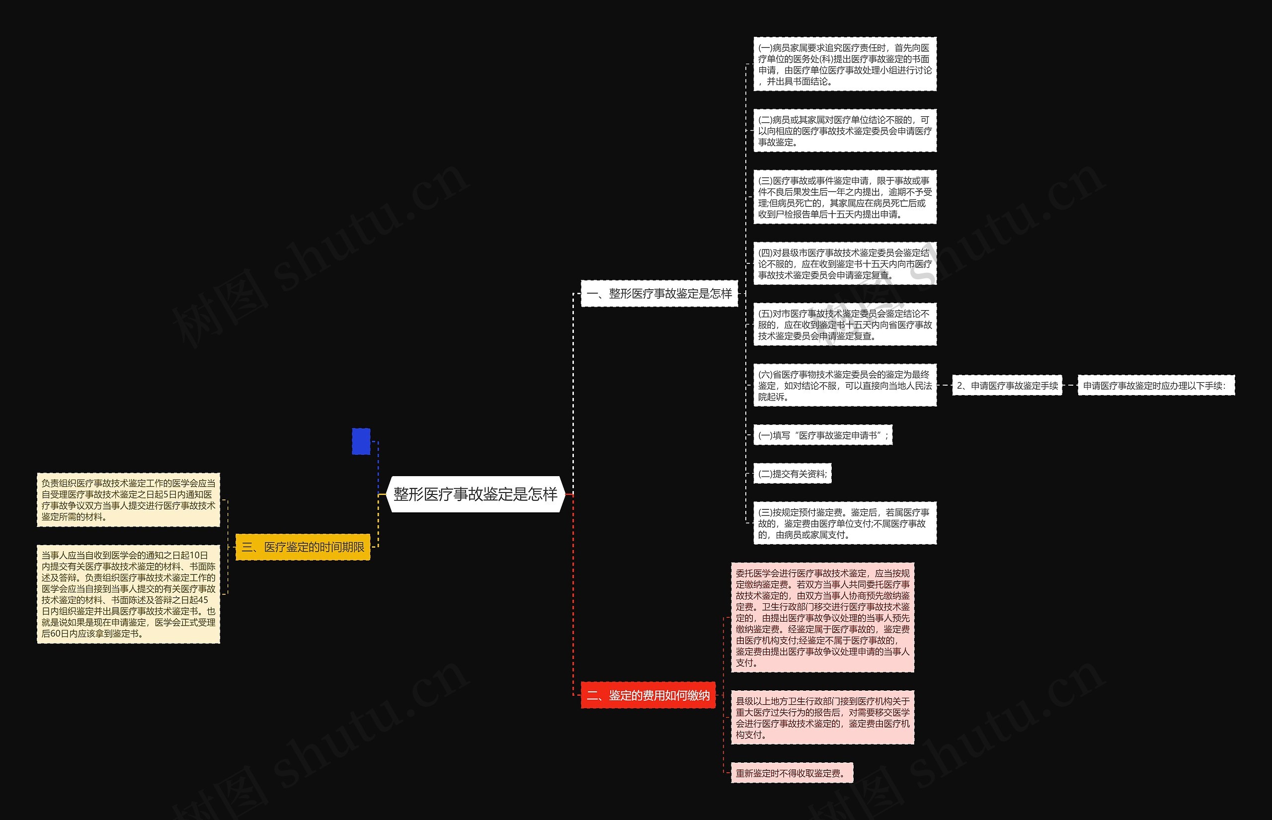 整形医疗事故鉴定是怎样思维导图