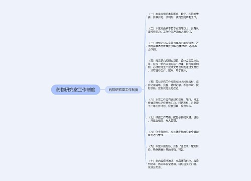 药物研究室工作制度