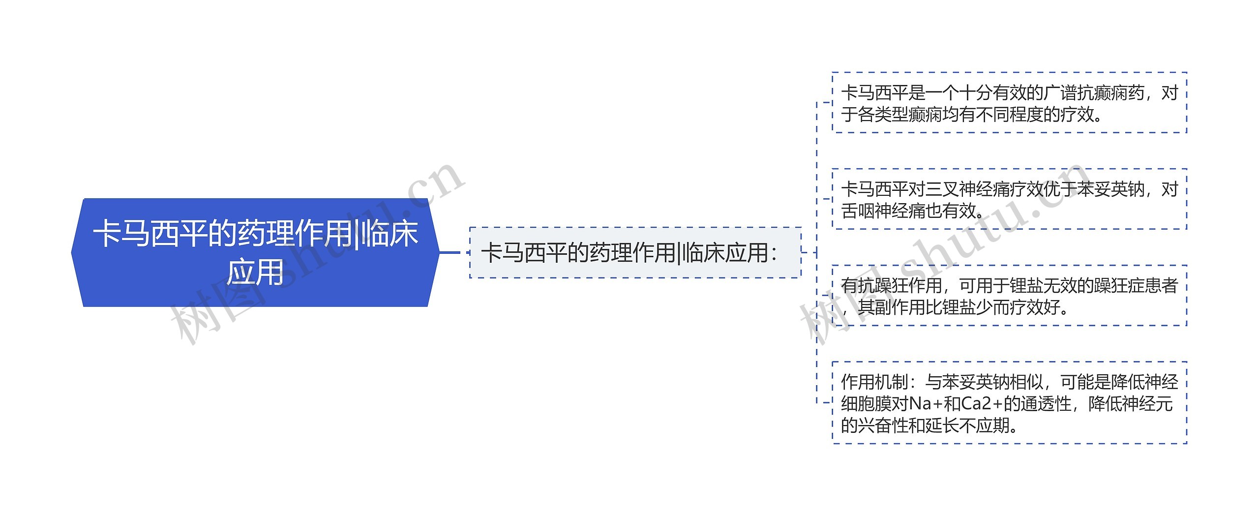 卡马西平的药理作用|临床应用思维导图