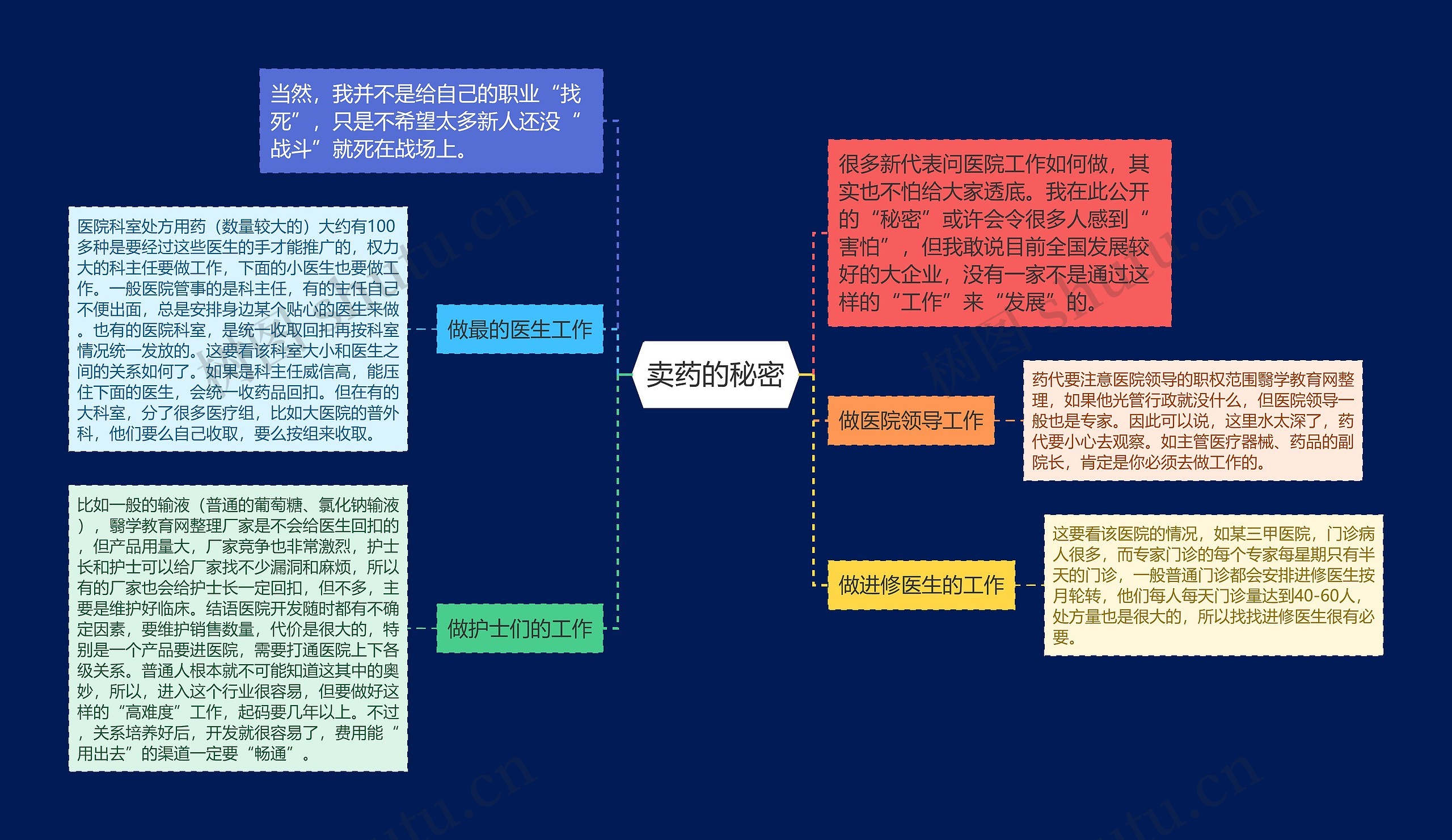 卖药的秘密思维导图