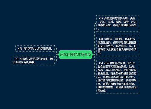 阿苯达唑的注意事项