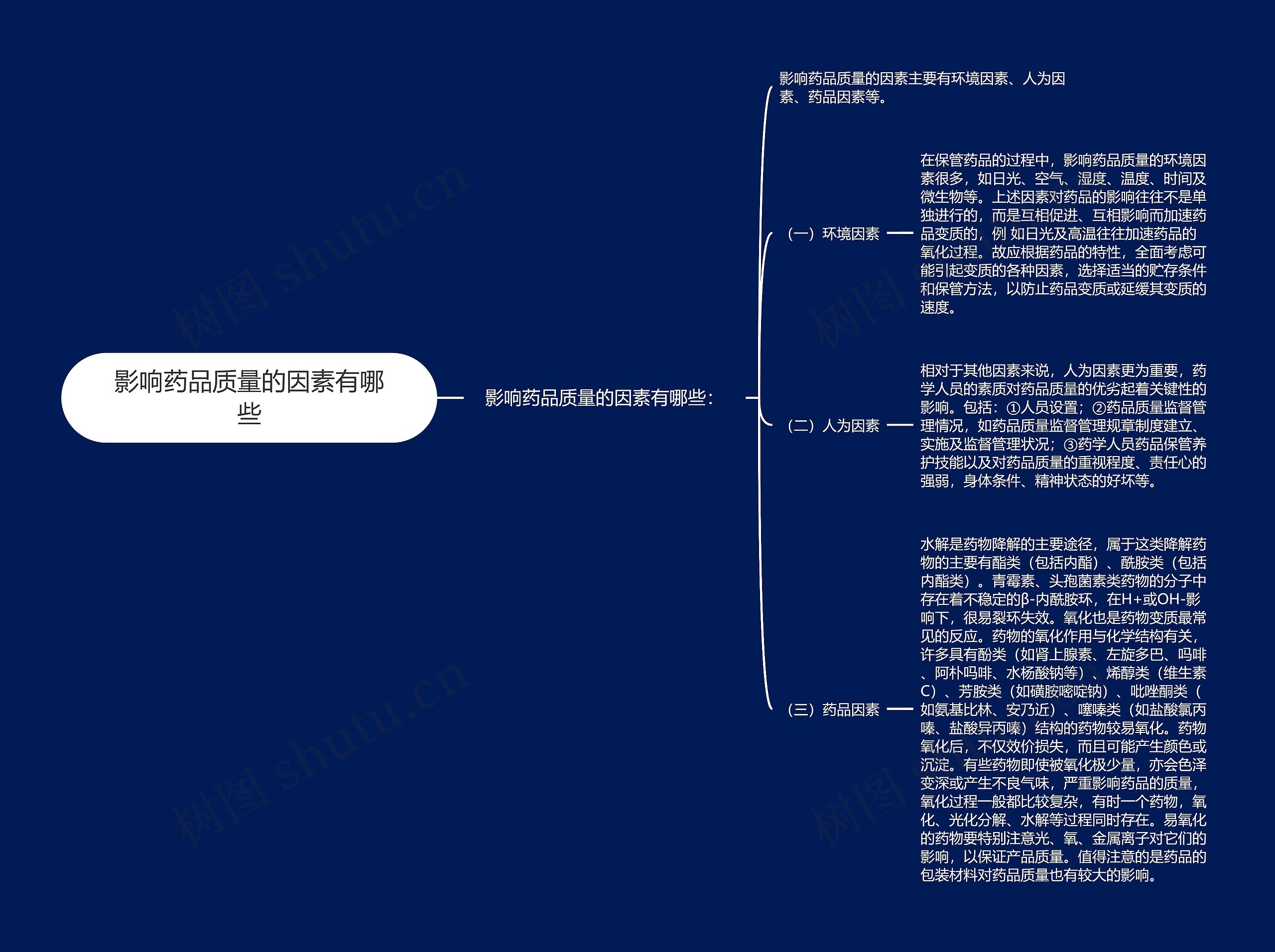 影响药品质量的因素有哪些思维导图