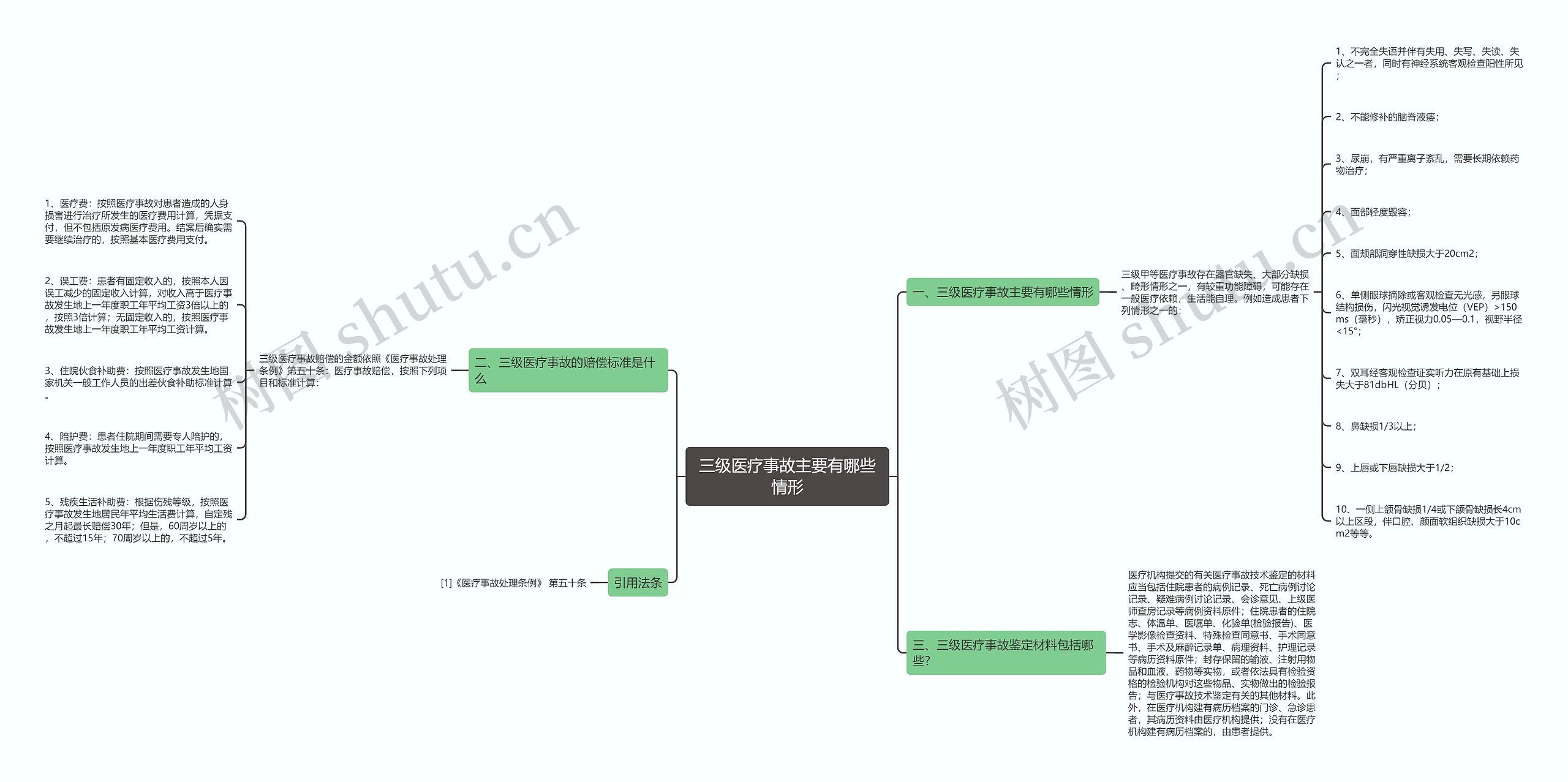 三级医疗事故主要有哪些情形思维导图